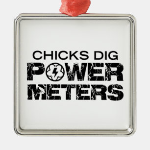 Chicks Dig Power Metres Metal Tree Decoration