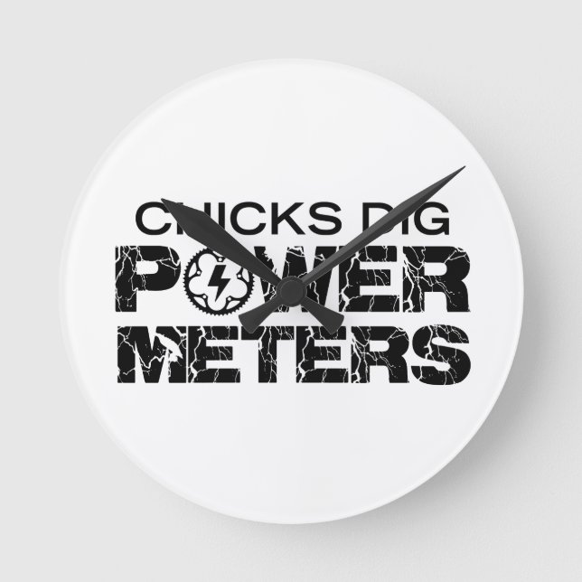 Chicks Dig Power Metres Round Clock (Front)