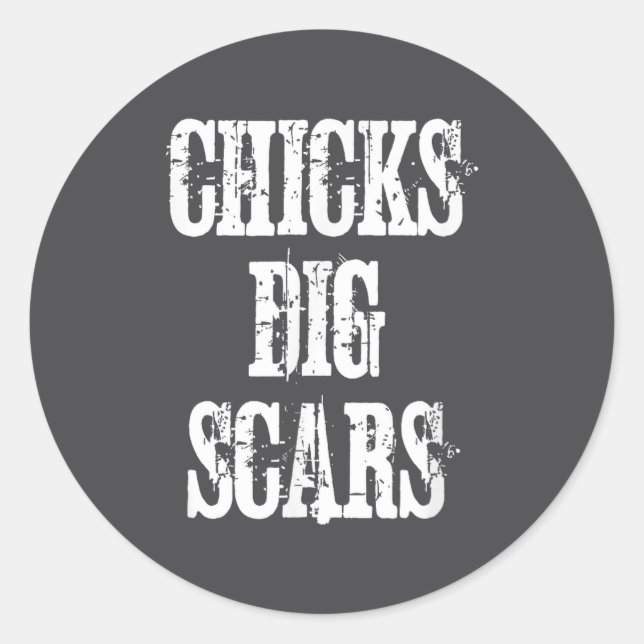 Chicks Dig S Shirt Congenital Heart Defect Chd War Classic Round Sticker (Front)