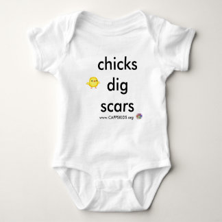 Chicks Dig Scars CAPPSKIDS Baby Bodysuit