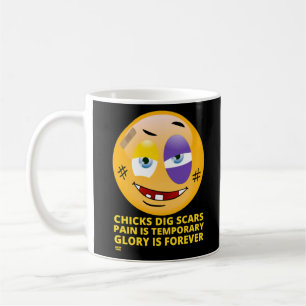 "CHICKS DIG SCARS" funny emoji Coffee Mug
