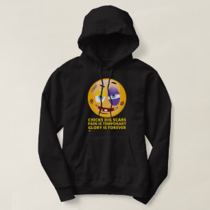 "CHICKS DIG SCARS" funny emoji        Hoodie