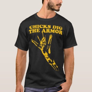CHICKS DIG THE ARMOR Jet Jaguar T-Shirt