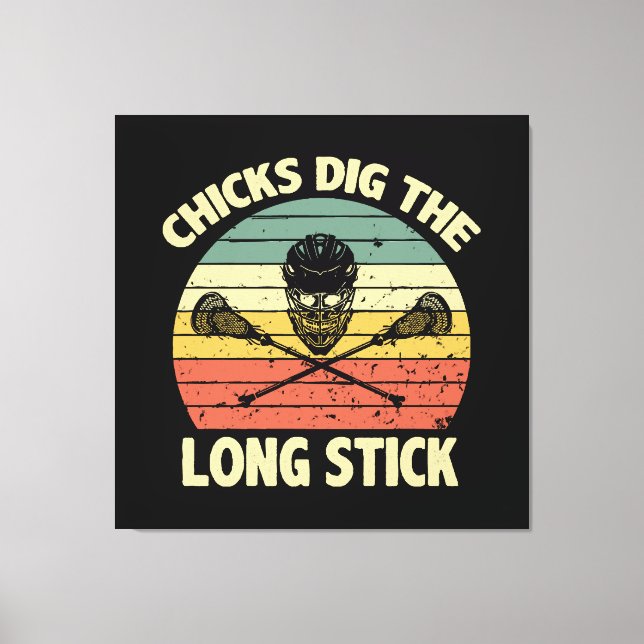 Chicks Dig The Long Stick Canvas Print (Front)