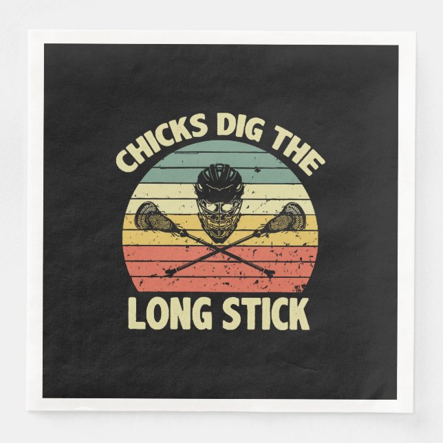 Chicks Dig The Long Stick Napkin (Front)