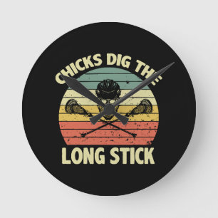 Chicks Dig The Long Stick Round Clock