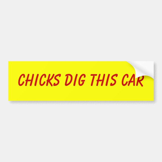 Chicks Dig This Car Bumper Sticker (Front)