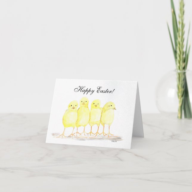 Chicks Easter Humour Cute Eggs Kids Thank You Card (Front)