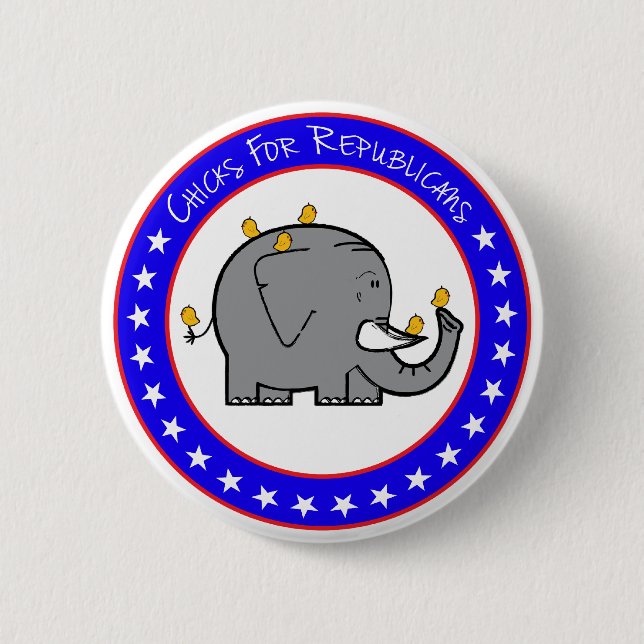 chicks for republicans button (Front)