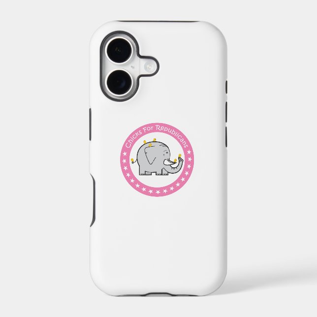 chicks for republicans iphone case (Back)