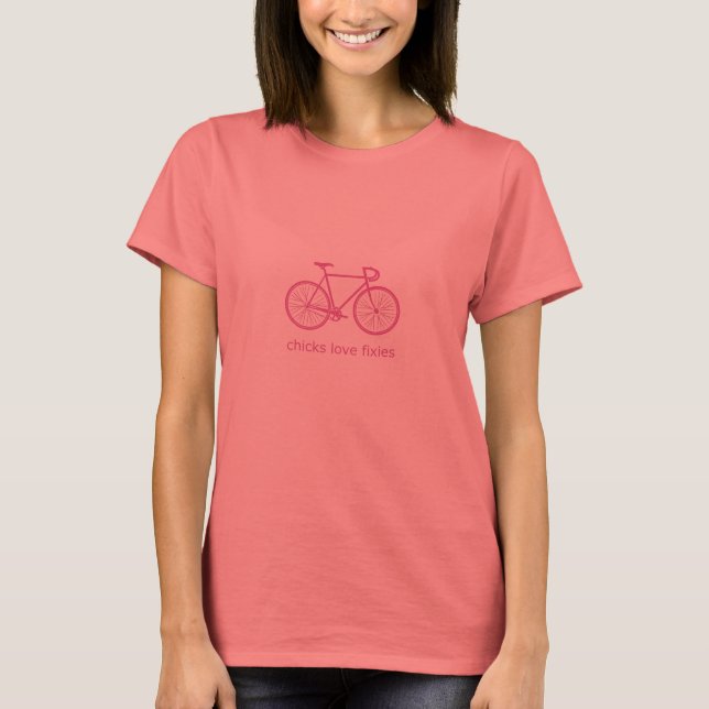 chicks love fixies T-Shirt (Front)
