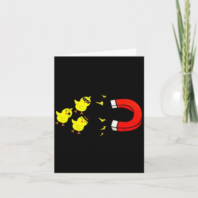 Chicks With Magnet Funny Halloween Chick Magnet Va Card (Front)