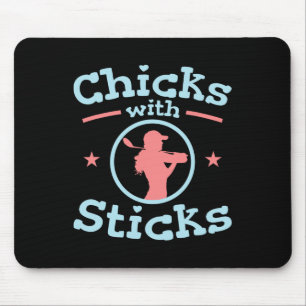 Chicks With Sticks Golf Women Club  Mouse Pad