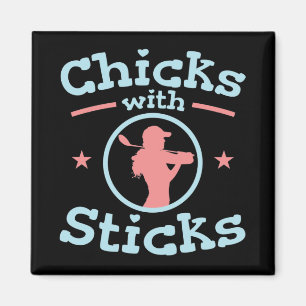 Chicks with Sticks Golf Women Magnet