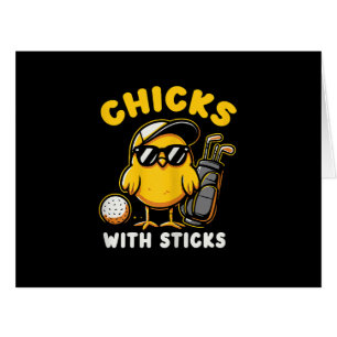 Chicks With Sticks Golfer Girl Woman Golf Club Gol