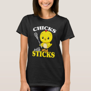 Chicks With Sticks Women Training Lax Player Lacro T-Shirt