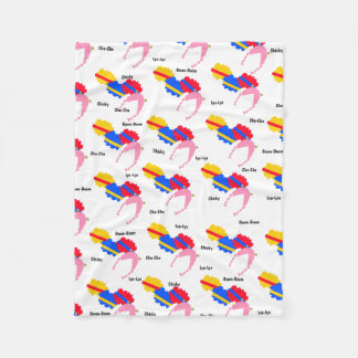Chicky, Cha-Cha, Boom-Boom, Lya-Lya Fleece Blanket
