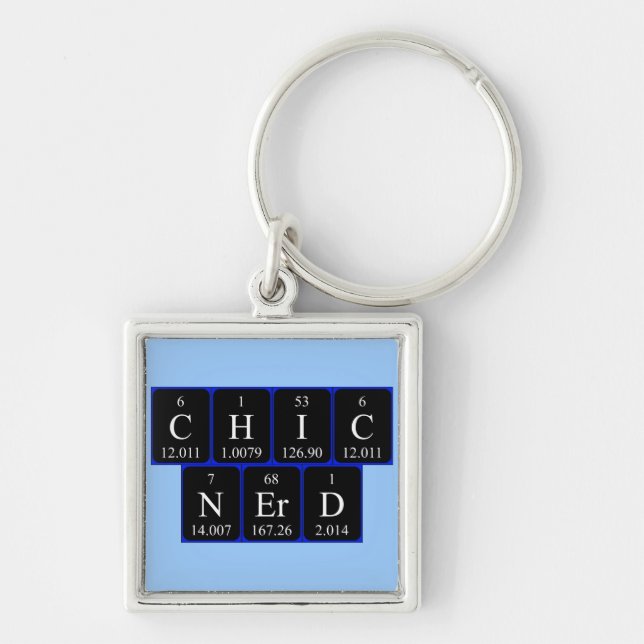 ChicNerd periodic table phrase keyring (Front)