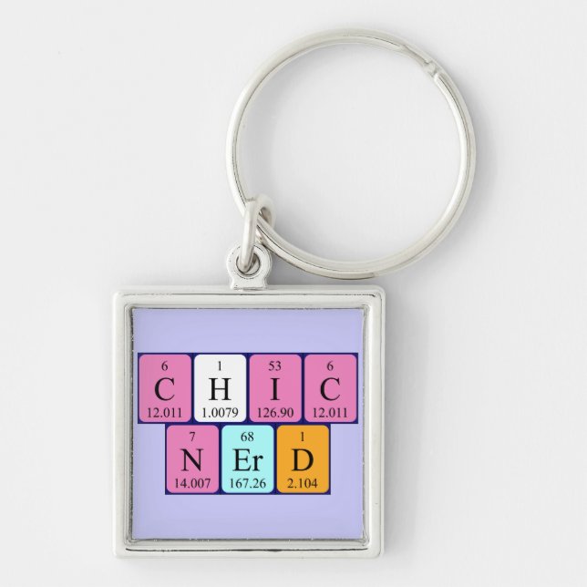 ChicNerd periodic table phrase keyring (Front)
