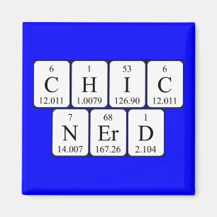 ChicNerd periodic table phrase magnet
