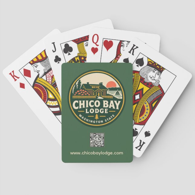Chico Bay Lodge Playing cards with QR code (Back)