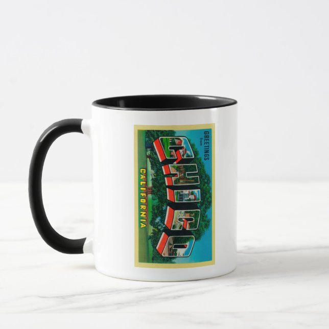 Chico, California - Large Letter Scenes Mug (Left)