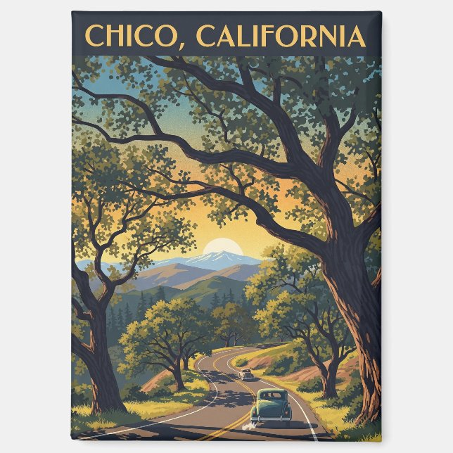 Chico California Travel Magnet (Front)