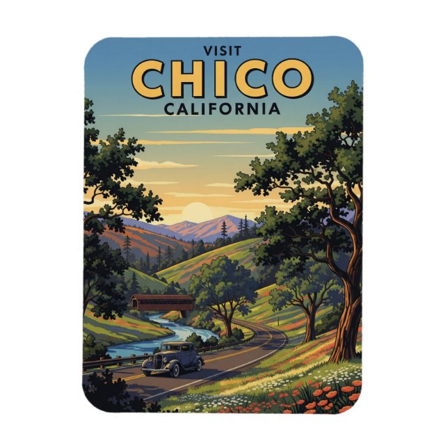 Chico California Travel Magnet (Vertical)
