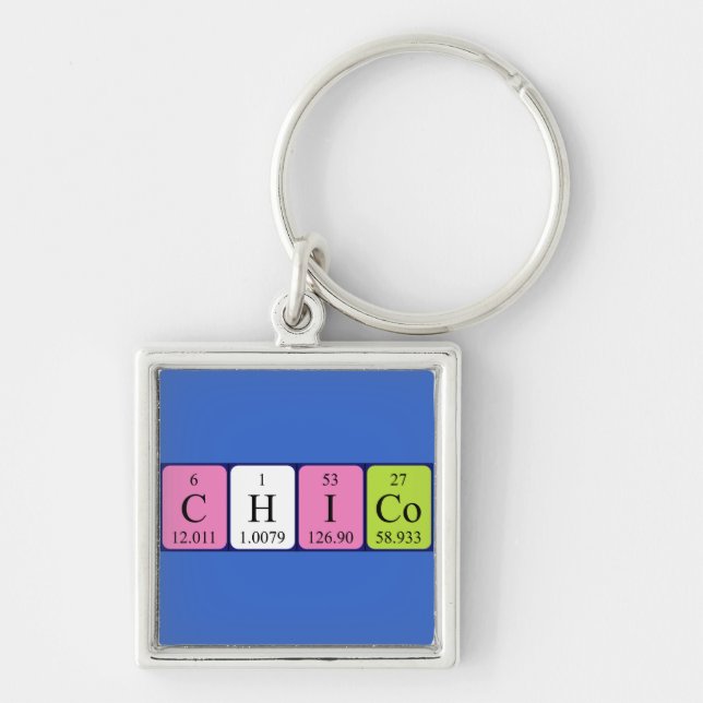 Chico periodic table name keyring (Front)