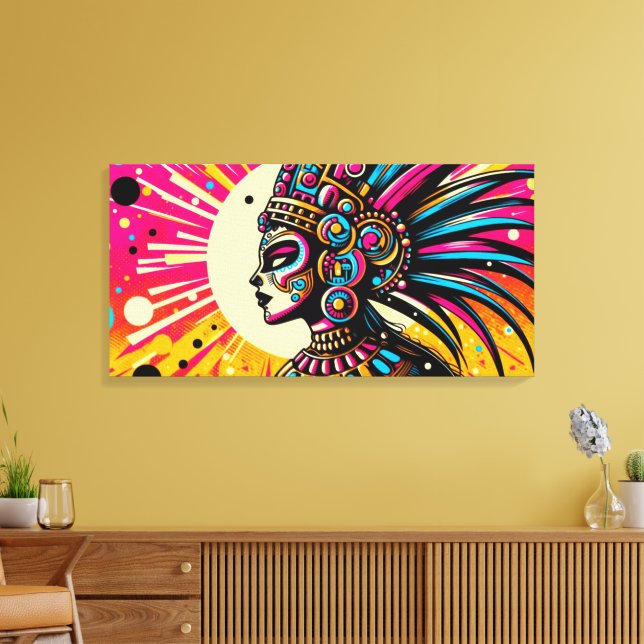 Chicomecōātl 3 canvas print (Insitu(LivingRoom))