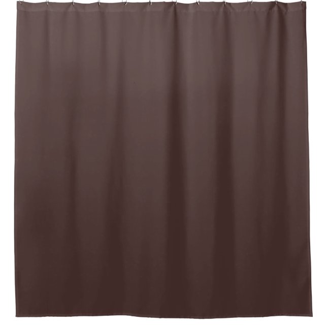 Chicory Coffee Solid Colour Print, Neutral Brown Shower Curtain (Front)