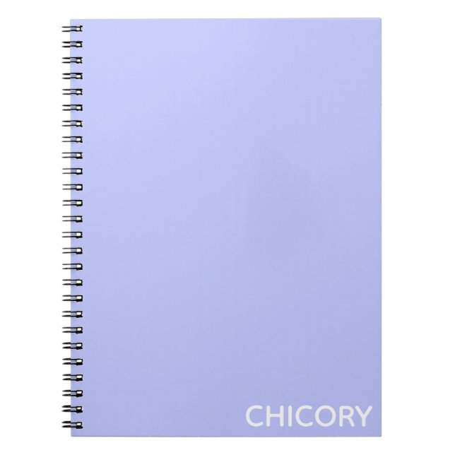 Chicory Flower blue colour name Notebook (Front)