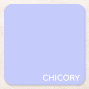 Chicory Flower blue colour name Square Paper Coaster