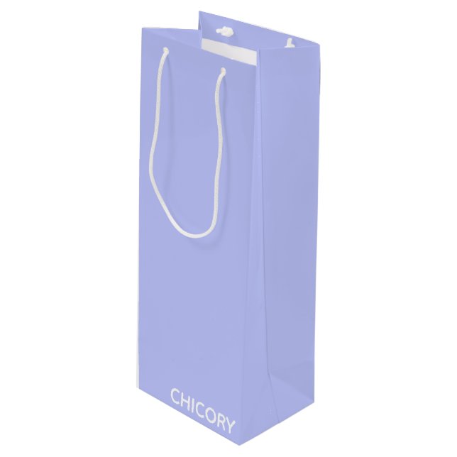 Chicory Flower blue colour name Wine Gift Bag (Front Angled)