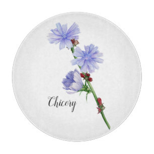 Chicory Flowers Watercolor Cutting Board