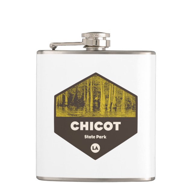 Chicot State Park Louisiana Hip Flask (Front)