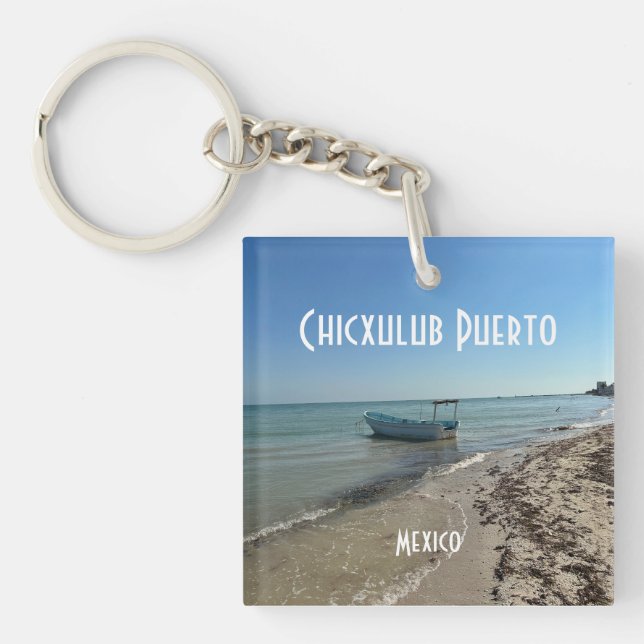 Chicxulub Puerto, Mexico - Acrylic Keychain (Front)