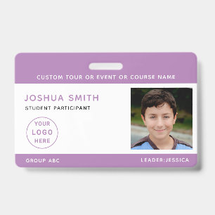 Chidren Photo ID Badge Music Tour School Trip 