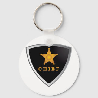 Chief badge key ring