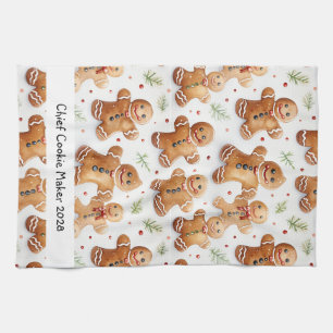 Chief Cookie Maker Gingerbread Tea Towel