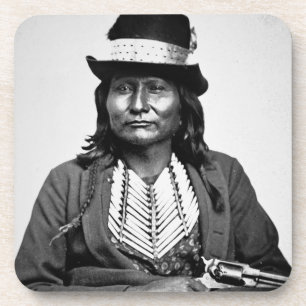 Chief Esatonyett, 1869 (b/w photo) Coaster
