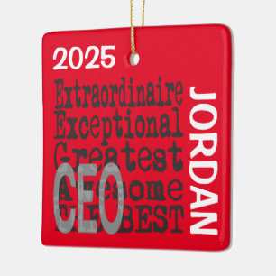 Chief Executive Officer CEO Extraordinaire CUSTOM Ceramic Ornament