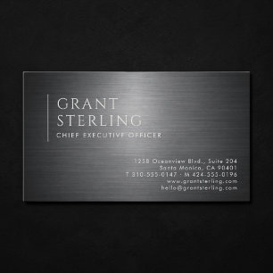 Chief Executive Officer CEO Metallic Professional Business Card
