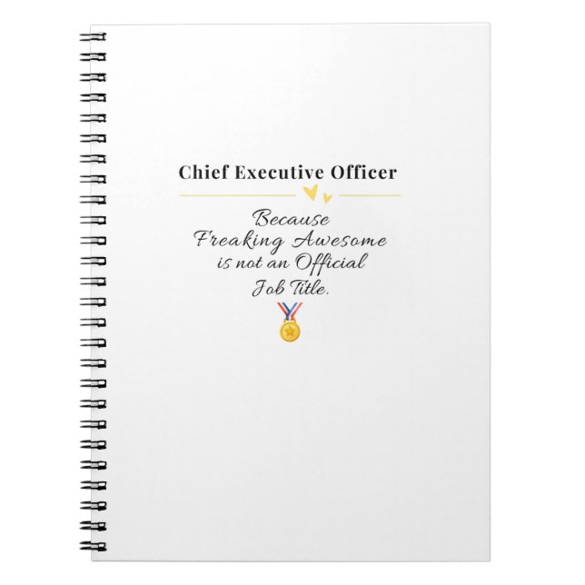 Chief Executive Officer   Notebook (Front)