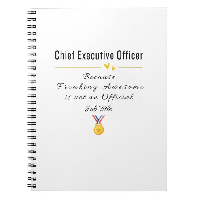 Chief Executive Officer Notebook (Front)