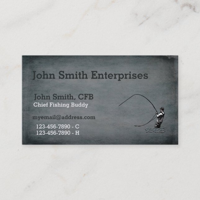 Chief Fishing Buddy Template Business Card (Front)