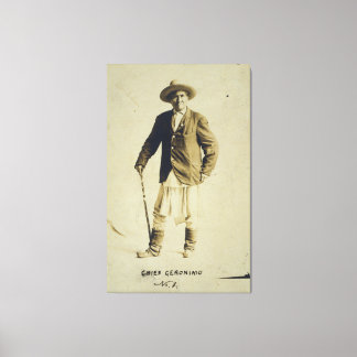 Chief Geronimo Standing Portrait 1904 Canvas Print