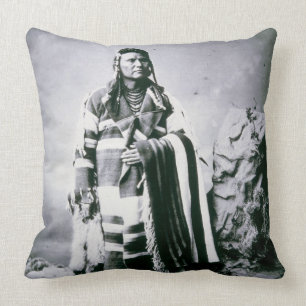 Chief Joseph (1840-1904) c.1880 (b/w photo) Cushion