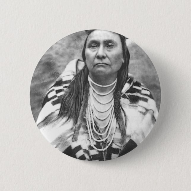 Chief Joseph 6 Cm Round Badge (Front)