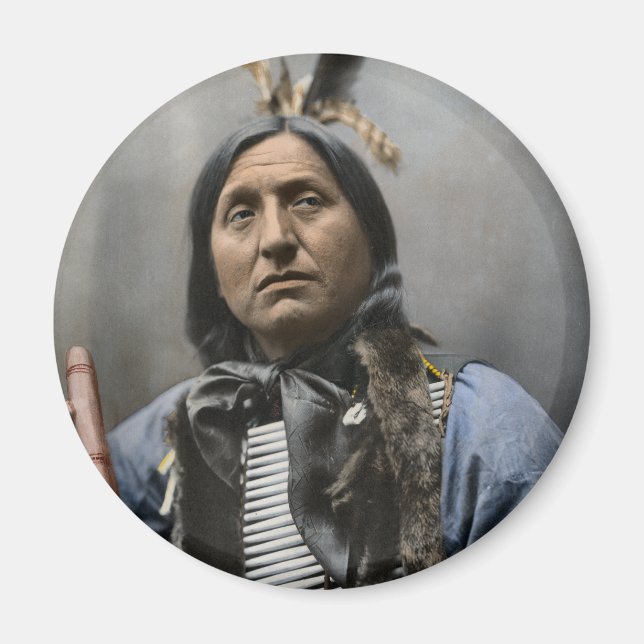 Chief Left Hand Bear Chief 1898 - Vintage Magnet (Front)